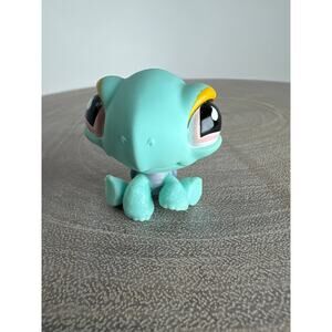 Littlest Pet Shop # 601 Green Purple Shell Turtle Pink Tear Drop Eyes 2006
